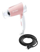 Kompakt Iontork 1300W med 3 Inställningar och Snabbtorkning Vit / Rosa
