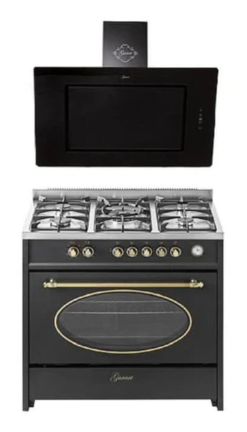 Fristående gaskök 90 cm GURARI GCH E 914 BL - 5 brännare - Elektrisk ugn