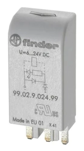 Finder insticksmodul med LED 99.02.0.060.59 grön