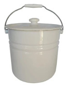 Cedrus hink med lock emaljerad 12 l