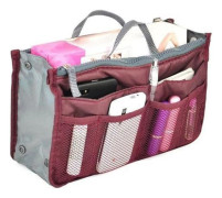 Handväska organiserare - VOLIBEAR - M5167 - Lila - 13 fickor - 28x17x9 cm
