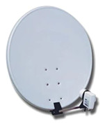 Parabolantenn - D2 DIFFUSION - Ø 80 cm - Stål - Universell LNB - Vit