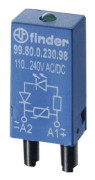 Finder insticksmodul med LED, med varistor 99.80.0.230.98 ljusfärg: grön (för Finder 84.84.2, 94.54.1, 94.82.3, 94.84.3)