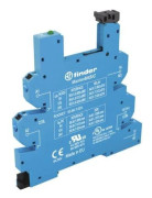Finder 93.60.7.024 reläuttag med hållbygel, LED och EMC för reläspole (passar serie: Phoenix Contact EMD-SL, Finder 34.51, Finder)