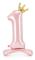 PartyDeco Folieballong 1 84 cm ljusrosa