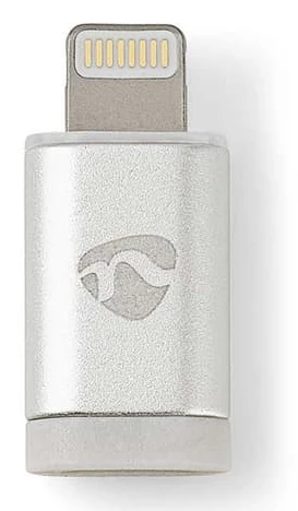 Adapter - Apple - ALPEXE-56 - Lightning Hane 8 Pin - USB Micro B Hona - Vit