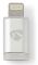 Adapter - Apple - ALPEXE-56 - Lightning Hane 8 Pin - USB Micro B Hona - Vit