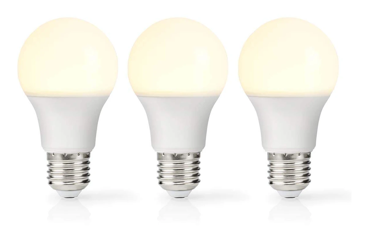 LED-lampa E27 | A60 | 4.9 W | 470 lm | 2700 K | Varm Vit | Matt | 3 st.