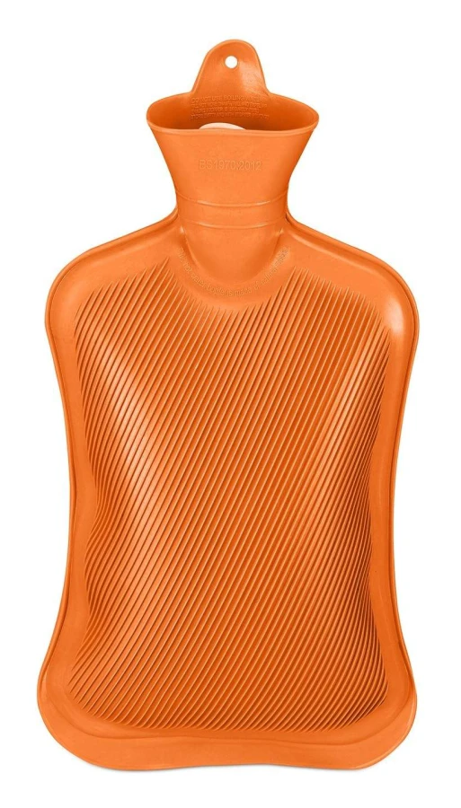 Orange 2L varmvattenflaska – smärtlindring och värme