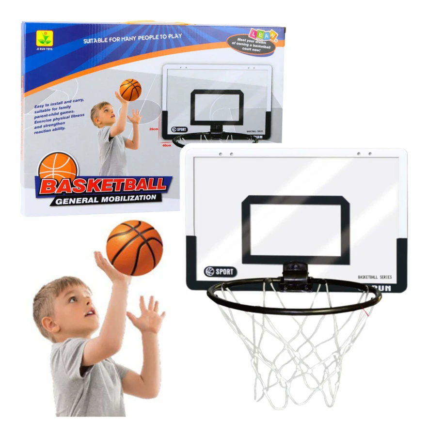 Basketset: Backboard, Hoop, Ball, Pump