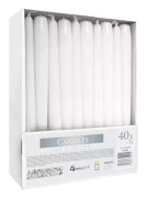 Vita Konusljus 24,5 cm - 40-pack med 7h Brinntid