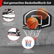 Inomhus mini basketbåge – 40 cm, väggmonterad, svart
