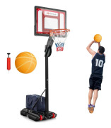 Justerbar basketbåge med hjul – 105-260 cm höjdområde