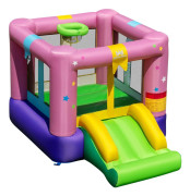 Bounce House med rutschkana, basketbåge och bärväska