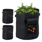 Planteringspåse i fleece set om 3 Ø 35 cm