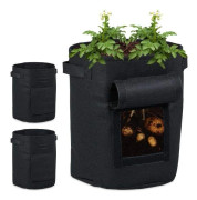 Planteringspåse i fleece set om 3 Ø 30 cm