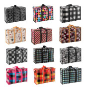 Återanvändbara shoppingkassar, 10-pack med fickor och dragkedja