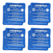Relaxdays gelpack set om 8 - kompresser - 11x11 cm - varma kalla kompresser - gelfyllning - blå