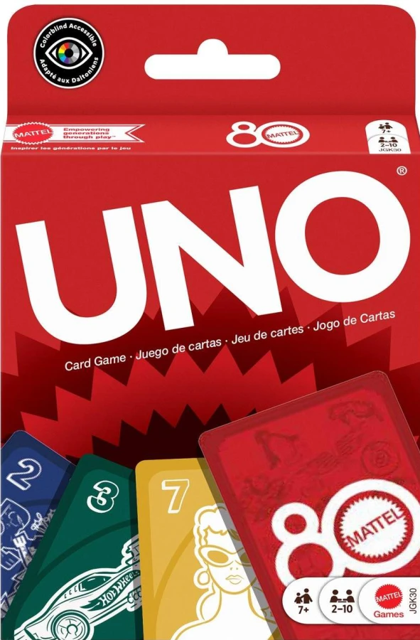 UNO Mattel 80th Ruby Red
