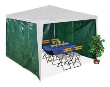 Mörkgröna paviljongsidopaneler - set om 3