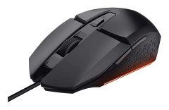 Trust GXT 109 FELOX - Mus - med belysning, gaming - 6 knappar - kabelansluten - USB - svart