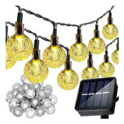 Solcellsdriven LED-ljusslinga för utomhusbruk
