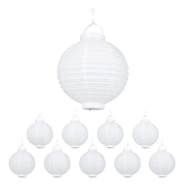 LED-lyktor vita 10 st