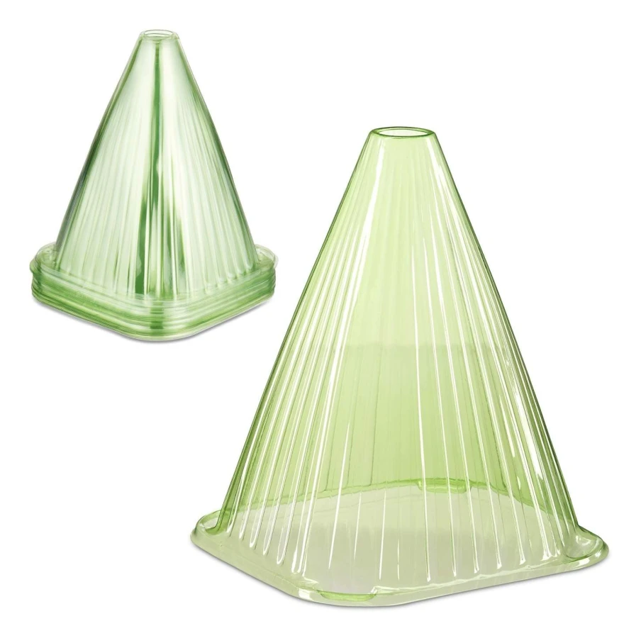 Växtskyddskottar – Set med 32, gröna PVC-överdrag