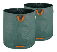 Trädgårdsavfallspåsar, 500 l, 2-pack, slitstarka och vattenavvisande