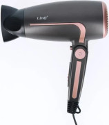 Resehårtork - LINQ - Mini 2000W - Fällbar - Temperaturkontroll - Svart-Guld