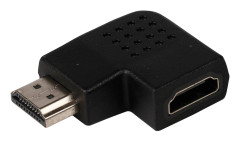 High Speed HDMI med Ethernet Adapter Vinklat vänster HDMI Kontakt - HDMI Hona Svart