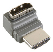 High Speed HDMI med Ethernet Adapter Vinklat 270° HDMI Kontakt - HDMI Hona Grå