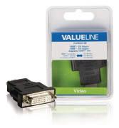 High Speed HDMI med Ethernet Adapter HDMI Kontakt - DVI-D 24+1p hona Svart
