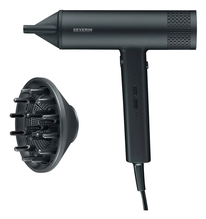 Hårtork - SEVERIN - HT 0170 - 2000 W - 3 hastigheter - Med diffusor