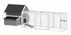 Stort hönshus för 7–10 höns – Gunga, Sittpinnar, Grå