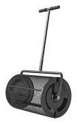 Kompostspridare 300L 61x40cm gödselspridare gräsmatta trädgårdsspridare med T-handtag nätkorg metall fröspridare torvspridare gr