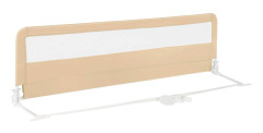 180 cm hopfällbar sänggrind med säkerhetsremmar – Beige