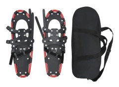 Snöskor 3 i 1 - vidaXL - Röd och Svart - Aluminium och HDPE - 63x21 cm - Vikt 1,98 kg - Justerbar 38 till 48