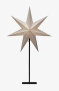 Konstsmide - Pappersstjärna metallfot höjd 80 cm - Vit - Adventsljusstakar - Från Homeroom