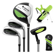 4-delat barngolfklubbset med golfbag och regnskydd för barn i åldern 5-7 år green