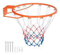 Ø37cm basketkorg med ring & Nät för dörr & Väggmonterad inomhus Mini Basket Hoop Orange