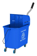 Rengöringsvagn Tvätthink Hushåll 20 L med Spinner och Separator för rent smutsigt vatten Blå 60L x 27W x 70,5H cm