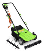 Elektrisk gräsmattor och luftare – 1500W, 30L påse, 3 djup
