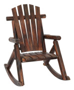 Adirondack gungstol – massivt trä, ergonomisk design