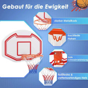 Inomhus mini basketbåge – 45 cm fälg, hållbar ryggbräda