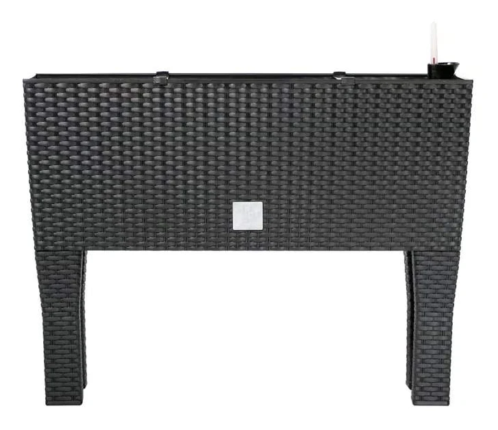 Upphöjd blomlåda, antracit, 60x25x46cm, rottingdesign