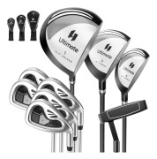 Herrgolfklubbset med 9 delar – högerhänt, kolfiberskaft