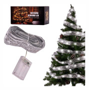 LED-band 10m kallvit julbelysning batteridriven