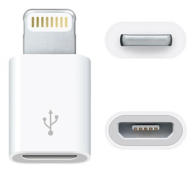 Micro-USB till Lightning Adapter - Vit