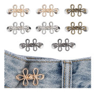 8-pack justerbara byxklämmor, jeansknappar, justerbara sömlösa midjeklämmor, lämpliga för byxor, jeans och kjolar